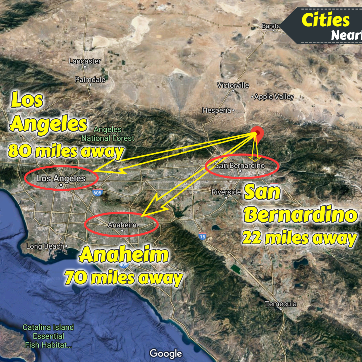 Nearby cities